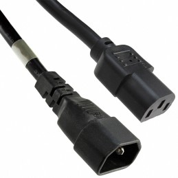 1 pcs : A-PC1802-030027-1 - CORD 16AWG 320C14 - C13 9.84'