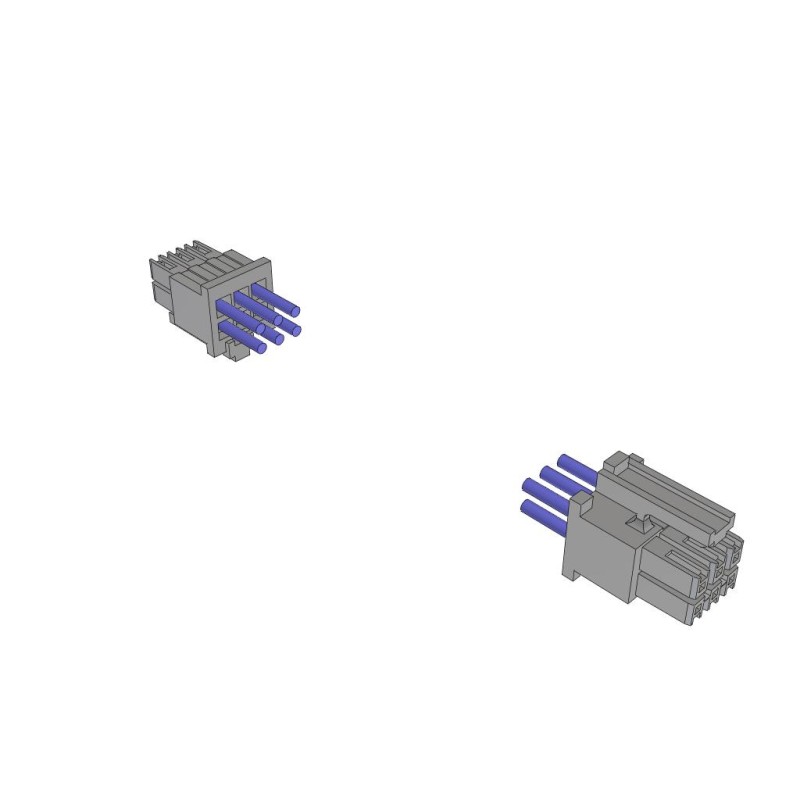 1 pcs : MMSD-03-20-L-12.00-D-K-LDX - MINI-MATE CABLE ASSEMBLY, 0.100'