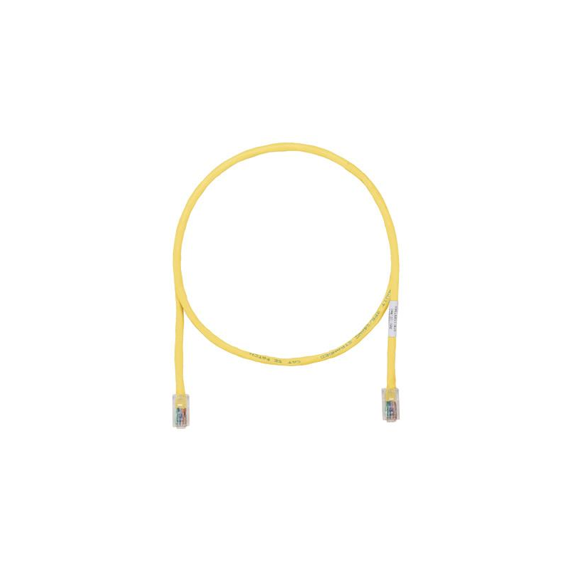 1 pcs : UTPCH7YLY - COPPER PATCH CORD, CAT 5E, YELLO