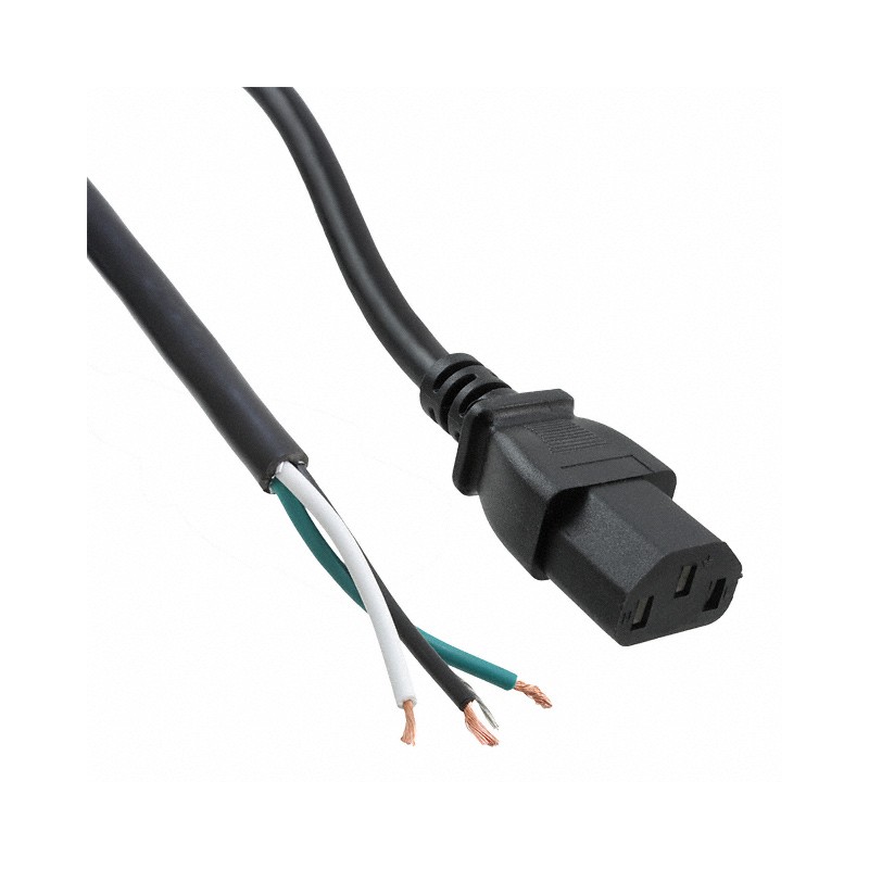 1 pcs : 800-1809-2-SJT0-BL-00300-1 - CRD 18AWG IEC320-C13 - CBL 9.84'