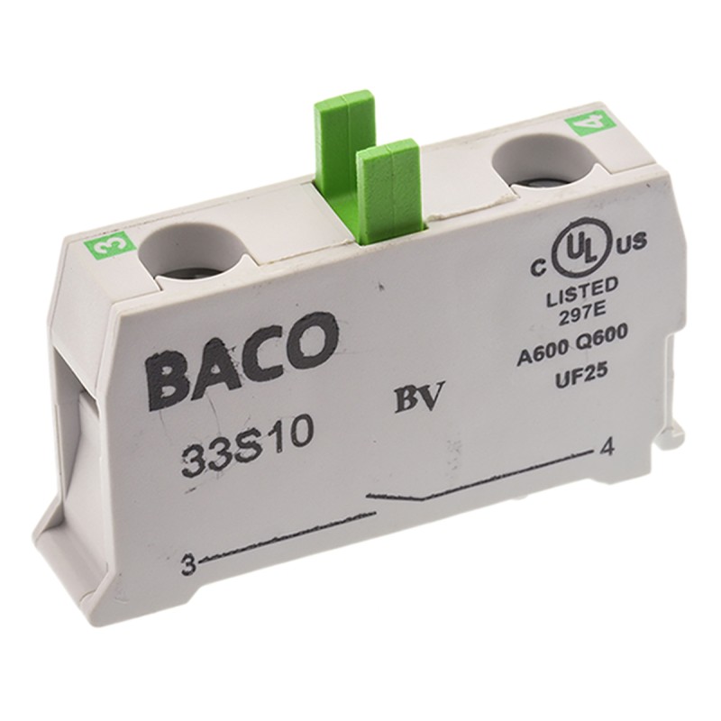 5 pcs - BACO BACO Series Contact Block, 600V, 1NO