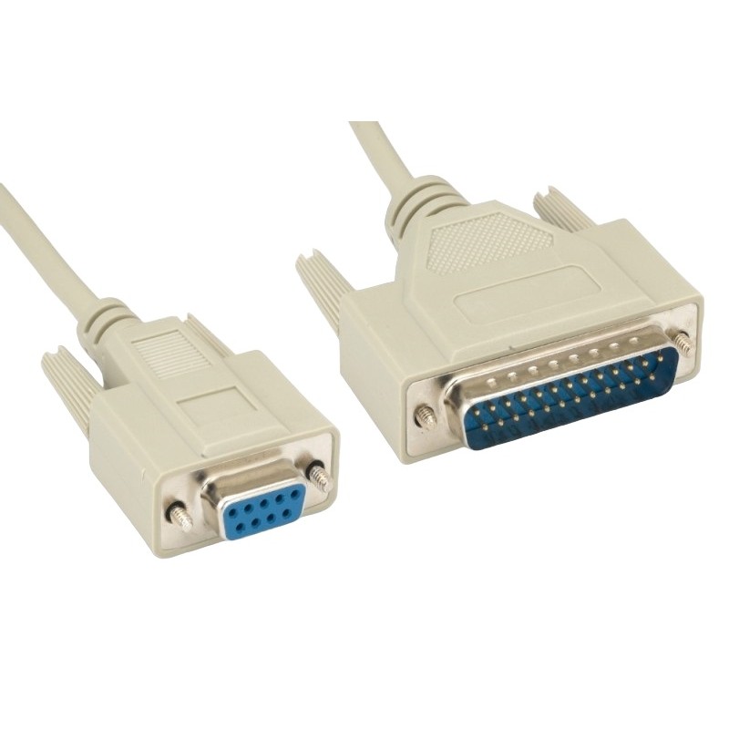 1 pcs : DNC-9F25M-15B - NULL MODEM DB9/25 F/M MOLD 15FT