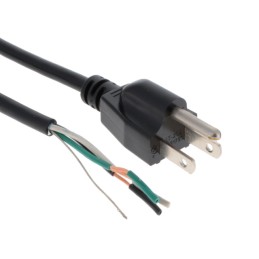 1 pcs : 800-1801-2-SJT0-BL-00300-2 - CORD 18AWG NEMA5-15P - CBL 9.84'