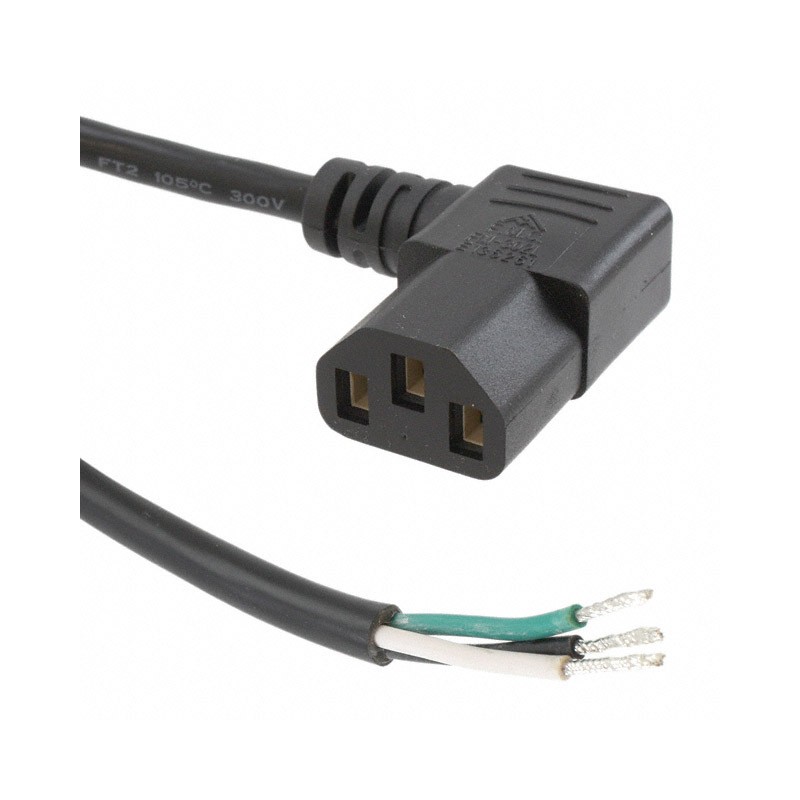1 pcs : A-PC1504-030026-1 - CORD 14AWG IEC320 RA - CBL 9.84'