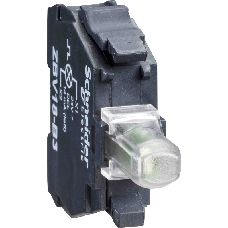 5 pcs - Schneider Electric ZBV Series Light Block, 24V, White Light