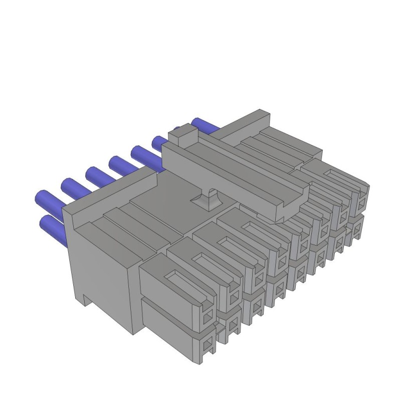 1 pcs : MMSD-08-24C-L-12.00-S-K - MINI-MATE CABLE ASSEMBLY, 0.100'