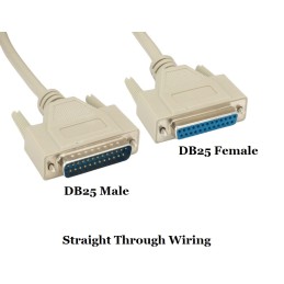 1 pcs : DMC-25MF-10B - RS232 DB25 M/F SHLD MOLD 10FT