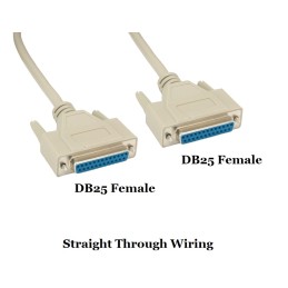 1 pcs : DMC-25FF-06B - RS232 DB25 F/F SHLD MOLD 6FT