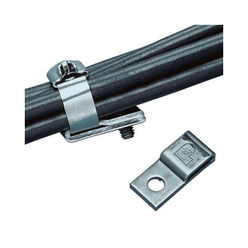 1 pcs : MTM1H10-C - CABLE TIE HLDR SGL SCREW 10 SIL