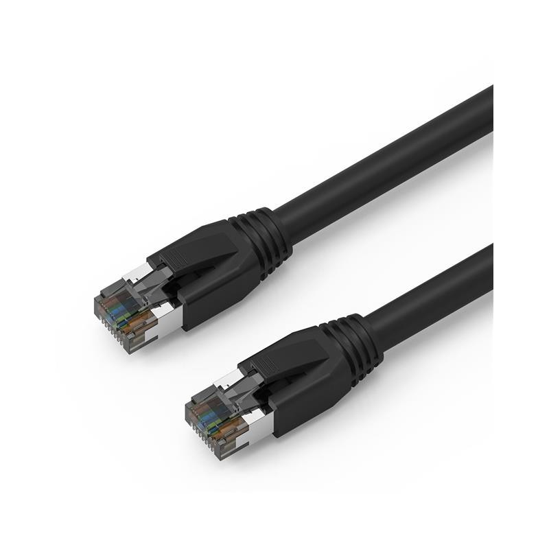 1 pcs : L8S24-01BLK - CAT8 S/FTP 24AWG 8P8C M-M 1FT