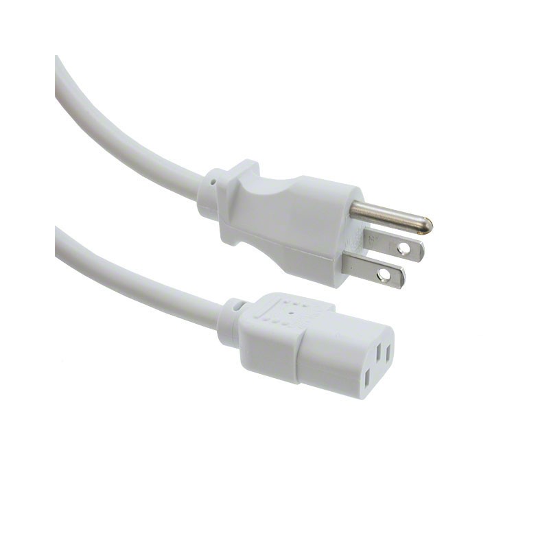 1 pcs : 800-18-13D-WH-0015F-1 - CORD 18AWG 5-15P - 320-C13 15'