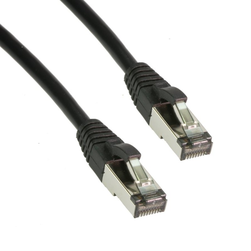 1 pcs : MP-CAT8STPBLK-010 - CAT 8 STP 26 AWG BLACK 10'