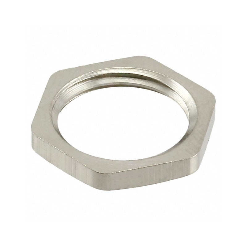 1 pcs : A8000.17 - LOCKNUT NICKEL PLATED BRASS M16