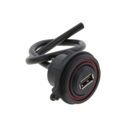 1 pcs : SCRUS-17-G-00.25-AMS-BC - CBL USB2.0 A RCPT-OPEN W/COUPL