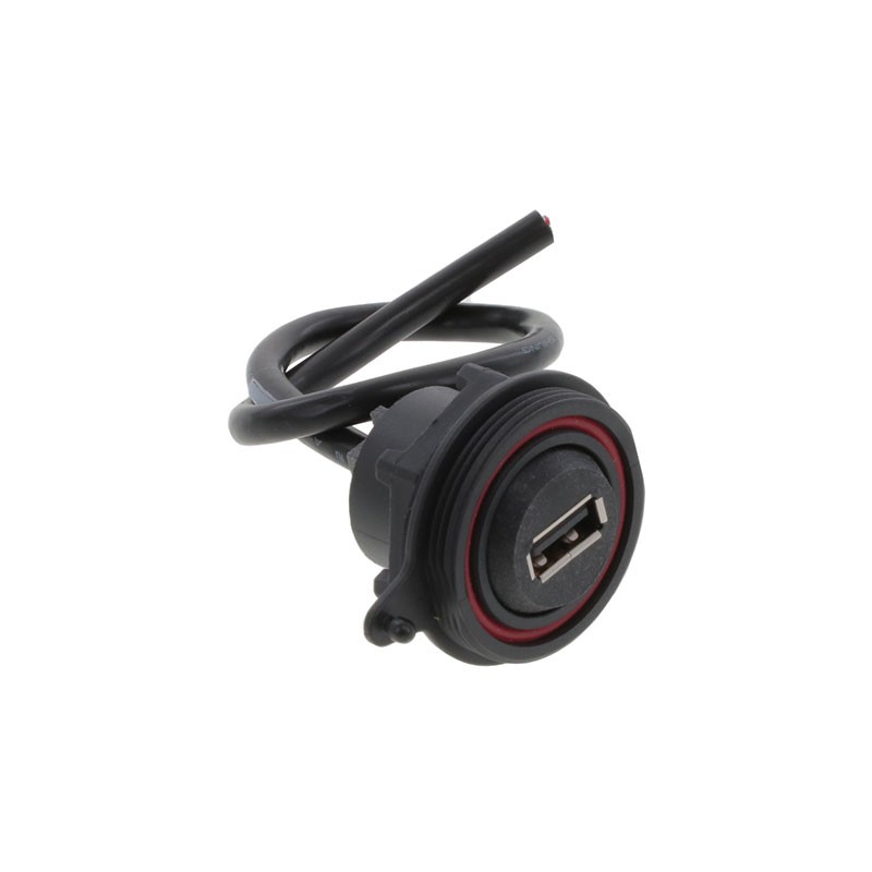 1 pcs : SCRUS-17-G-00.25-AMS-BC - CBL USB2.0 A RCPT-OPEN W/COUPL