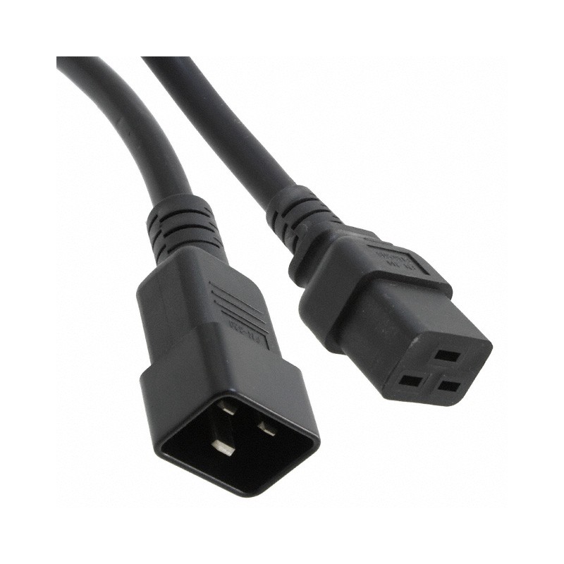 1 pcs : 800-12-32D-BL-0003F-1 - CORD 12AWG IEC320C20 - 320C19 3'