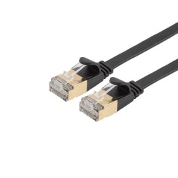 1 pcs : TRD632ASFLAT-BLK-10F - C6A ULTRAFLAT U/FTP 32AWG CM PVC