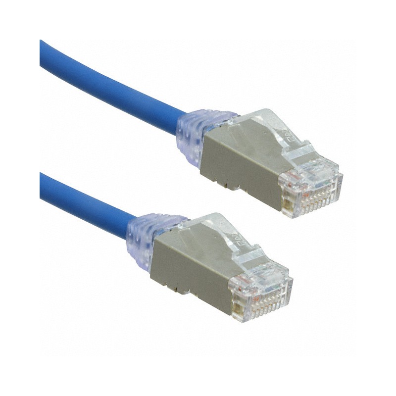 1 pcs : STP28X1MBU - CAT 6A 28AWG SHIELDED PATCH CORD