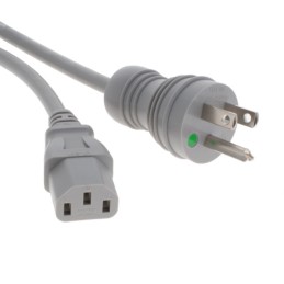 1 pcs : 800-14-0OD-GR-0006F-1 - CORD 14AWG NEMA5-15P - IEC320 6'