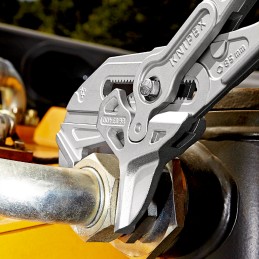 1 pcs - Knipex 86 03 Plier Wrench, 400 mm Overall, Flat, Straight Tip, 85mm Jaw