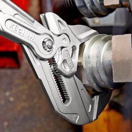 1 pcs - Knipex 86 03 Plier Wrench, 400 mm Overall, Flat, Straight Tip, 85mm Jaw