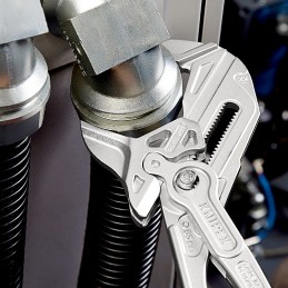 1 pcs - Knipex 86 03 Plier Wrench, 400 mm Overall, Flat, Straight Tip, 85mm Jaw