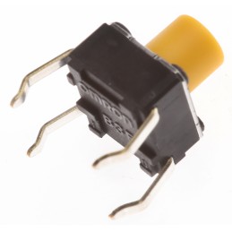 5 pcs - Plunger Tactile Switch, SPST 50 mA @ 24 V dc 3.6mm Through Hole