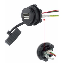 1 pcs : 1310-0005-01 - M20 PANEL CONNECTOR USB-A 2.0 +