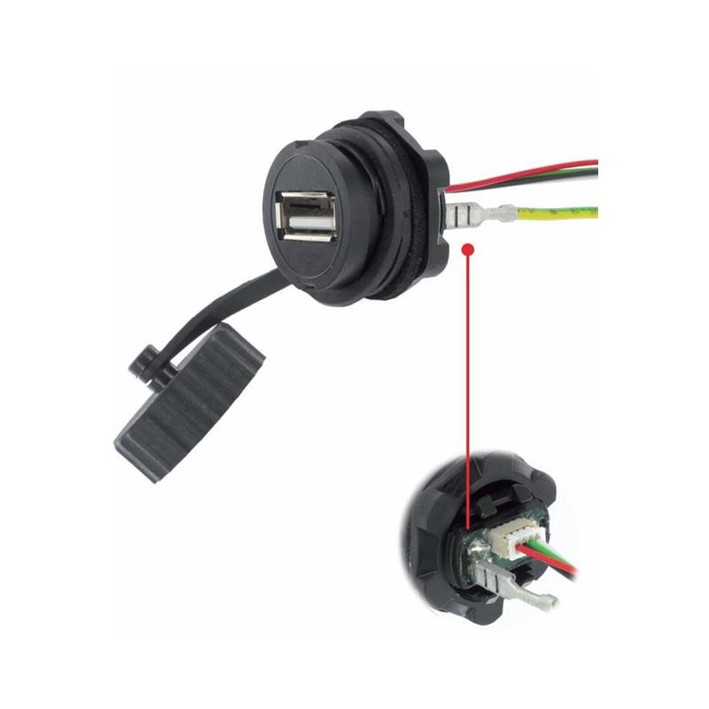 1 pcs : 1310-0005-01 - M20 PANEL CONNECTOR USB-A 2.0 +