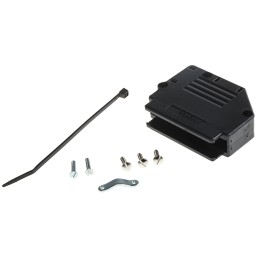 50 pcs - Amphenol ICC 863093C Series Thermoplastic Angled, Straight D Sub Backshell, 37 Way, Strain Relief