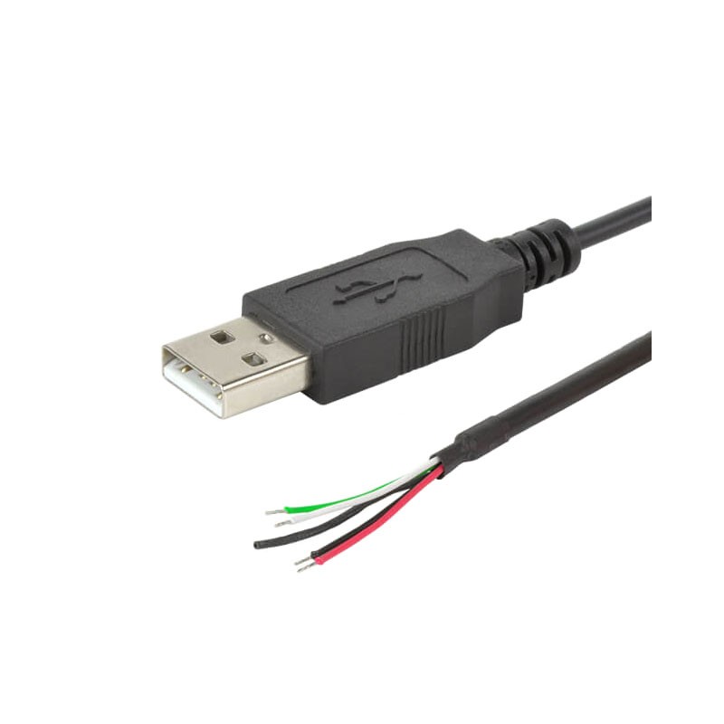 1 pcs : CBLT-UA-ST-1 - CBL USB2.0 A PLUG TO OPEN 3.28'