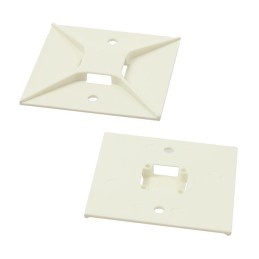 2 pcs : ABM4H-S6-T - CABLE TIE HLDR QUAD SCREW 6 WHT