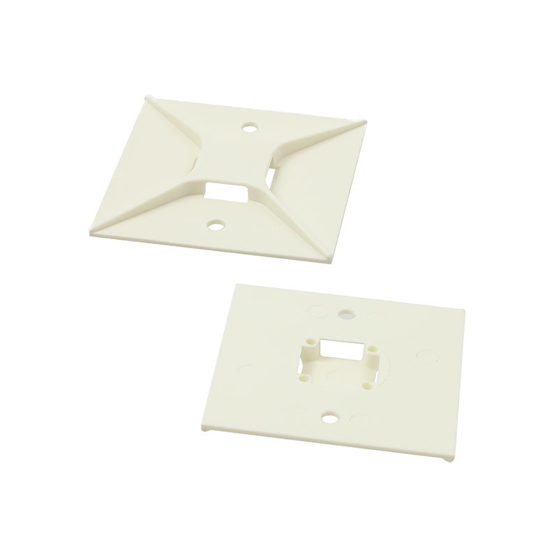 2 pcs : ABM4H-S6-T - CABLE TIE HLDR QUAD SCREW 6 WHT