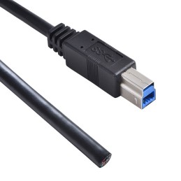 1 pcs : A-USB30BM-OE-100BK24 - CABLE B PLUG TO OPEN 3.28'