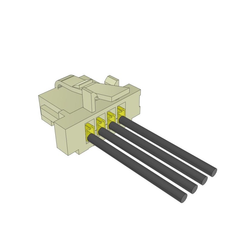 1 pcs : S1SS-04-28-GF-08.00-L - MICRO MATE SINGLE ROW DISCRETE W