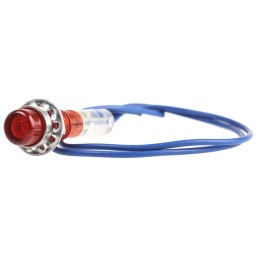 1 pcs - CAMDENBOSS Red Panel Mount Indicator, 125V, 6.4mm Mounting Hole Size, Lead Wires Termination