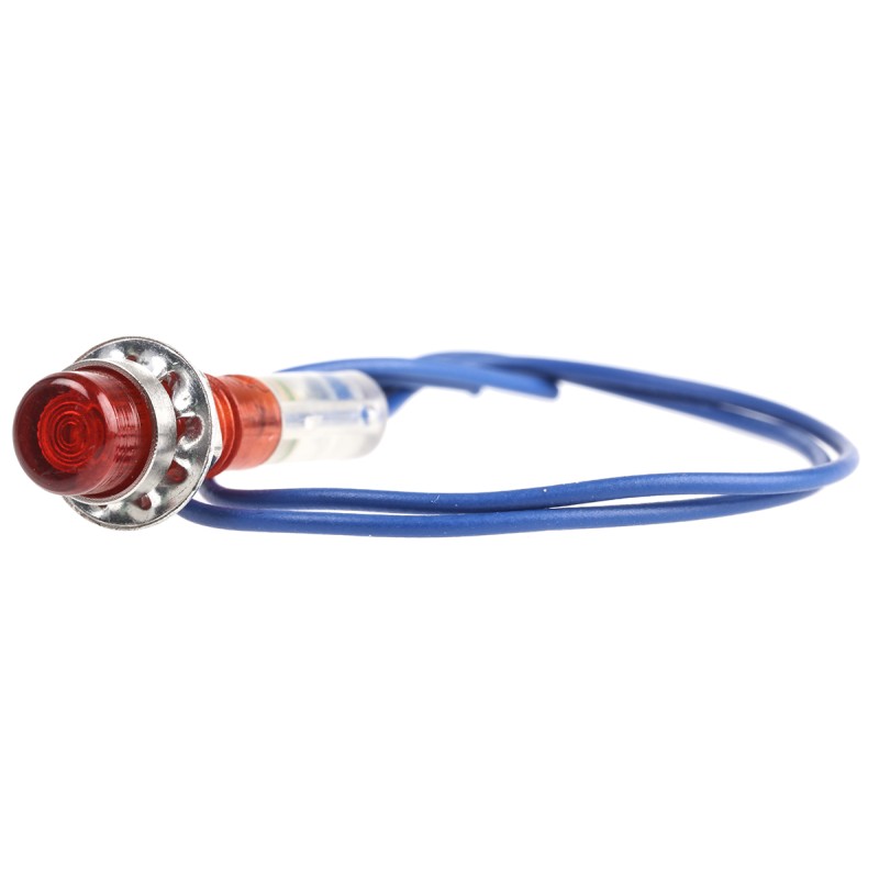 1 pcs - CAMDENBOSS Red Panel Mount Indicator, 125V, 6.4mm Mounting Hole Size, Lead Wires Termination