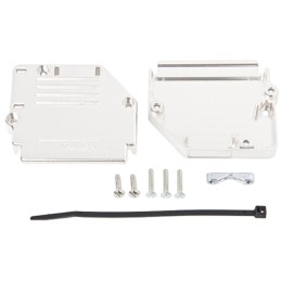 50 pcs - Amphenol ICC 863093C Series Thermoplastic Angled, Straight D Sub Backshell, 50 Way, Strain Relief