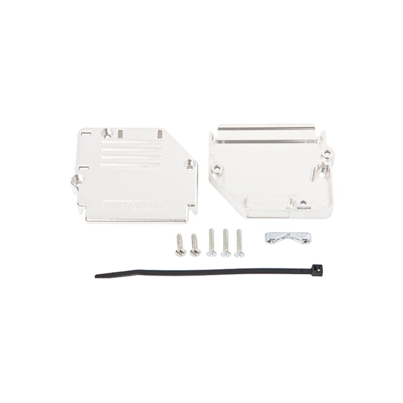 50 pcs - Amphenol ICC 863093C Series Thermoplastic Angled, Straight D Sub Backshell, 50 Way, Strain Relief