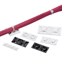 2 pcs : SGABM25-AT-C0 - CABLE TIE HLDR QUAD ADH 2QTY2