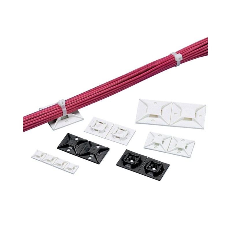 2 pcs : SGABM25-AT-C0 - CABLE TIE HLDR QUAD ADH 2QTY2