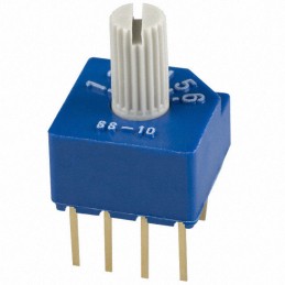 5 pcs - Nidec Components 6 Way Through Hole Rotary Switch, Rotary Actuator