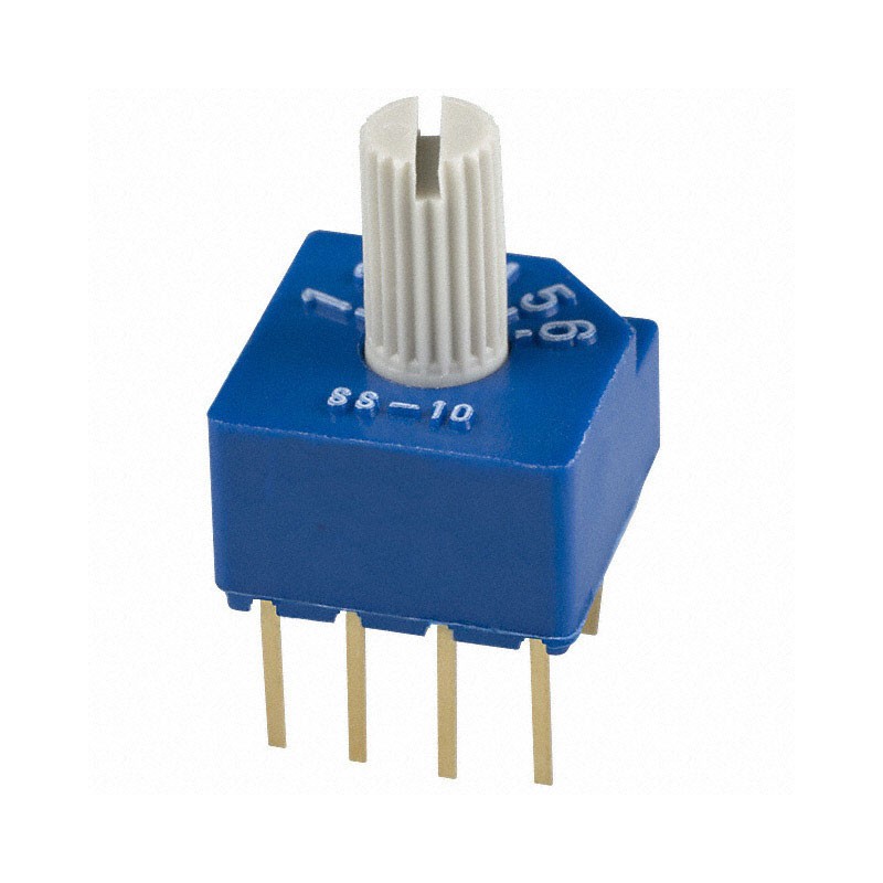 5 pcs - Nidec Components 6 Way Through Hole Rotary Switch, Rotary Actuator