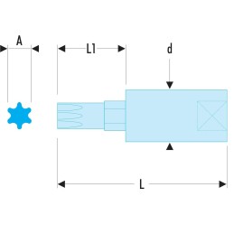 1 pcs - Facom 1/4 in Drive Bit Socket, Torx Bit, T10, 38 mm Overall Length
