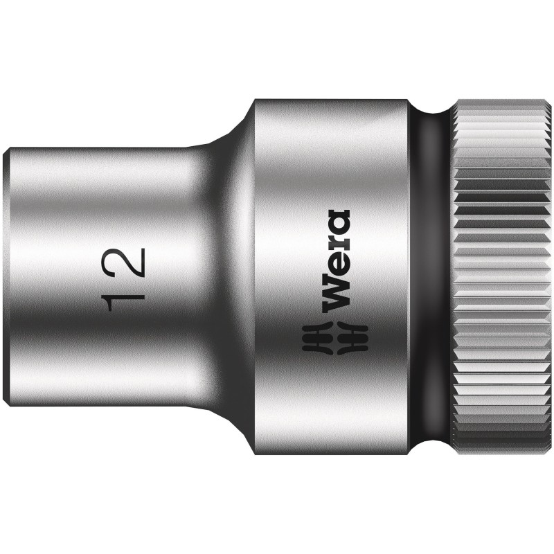 1 pcs - Wera 1/2 in Drive 12mm Standard Socket, 6 point, 37 mm Overall Length