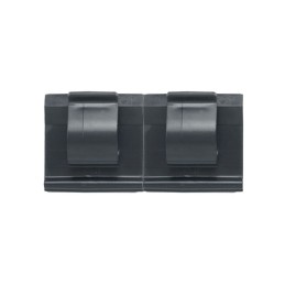 2 pcs : ACC38-A-M20 - CBL CLIP C-TYPE STRIP BLACK ADH