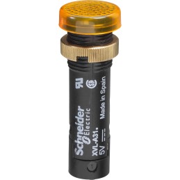1 pcs - Schneider Electric XVL Series Yellow Panel Mount Indicator, 12V, 12mm Mounting Hole Size, IP40, IP65
