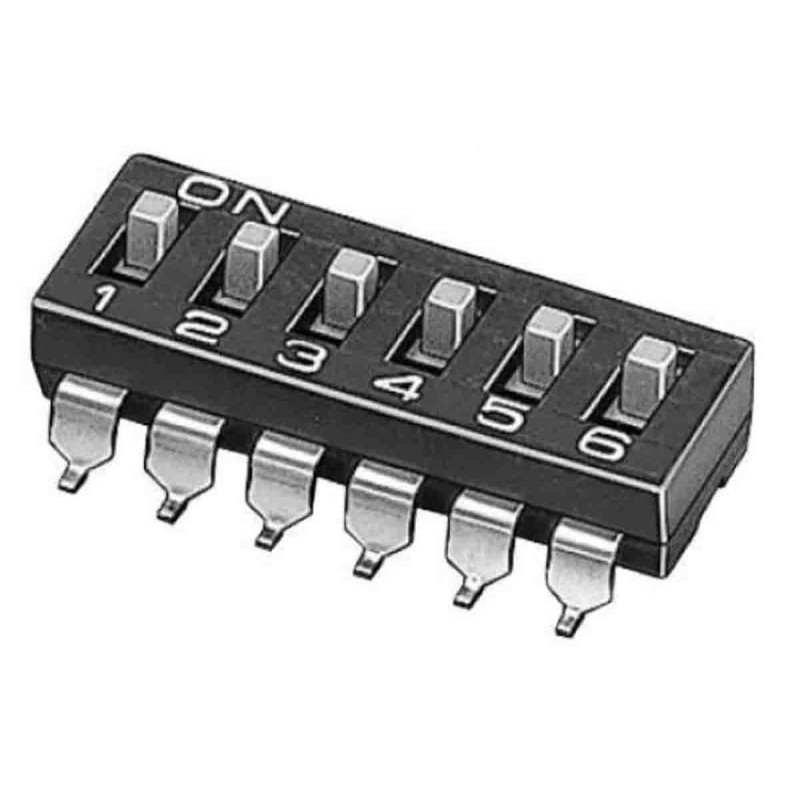 5 pcs - Omron 1 Way Surface Mount DIP Switch SPST, IP40