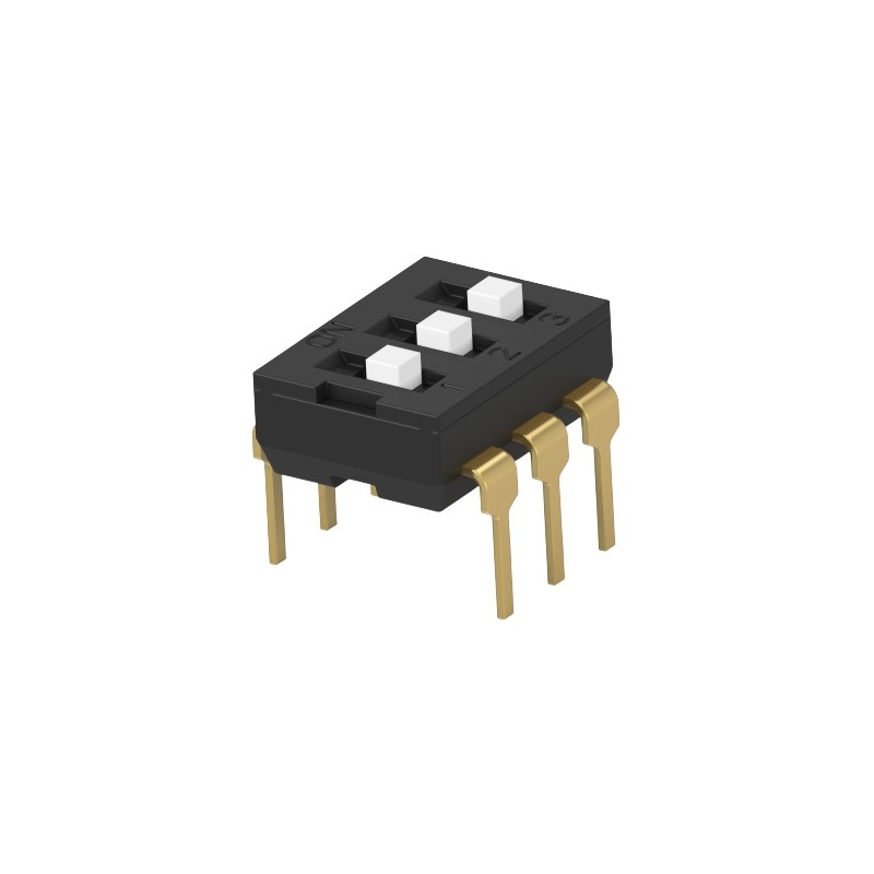 5 pcs - TE Connectivity 3 Way Through Hole DIP & SIP Switch SPST, Extended Actuator