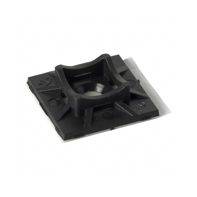 1 pcs : FTH-7A-RT-UVB-C - CABLE TIE HLDR QUAD ADH BLACK